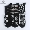 Modeager Fashion Hip hop Black Color Skeleton Alien Halloween Cool Women Socks Cotton Soft Summer Thin Novelty Socks for Women ► Photo 1/6