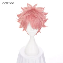 Ccutoo 30 см Ao no Ekusoshisuto shima renzou розовый короткий прямой термостойкий синтетический парик для косплея
