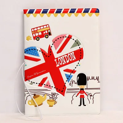 Bule I Love London 3D обложка для паспорта для путешествий, бизнес Porte Carte простой, 14*9,6 см чехол для удостоверения личности, ПВХ кожаный держатель для кредитных карт - Цвет: as picture