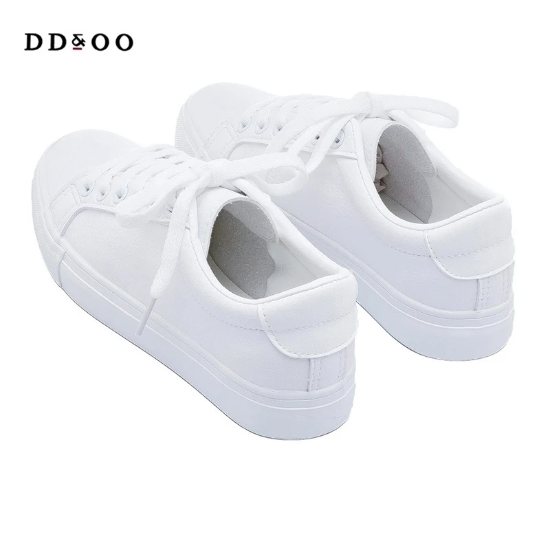 Fashion Shoes Women's Vulcanize Shoes Spring New Casual Classic Solid Color PU Leather Shoes Women Casual White Shoes Sneakers