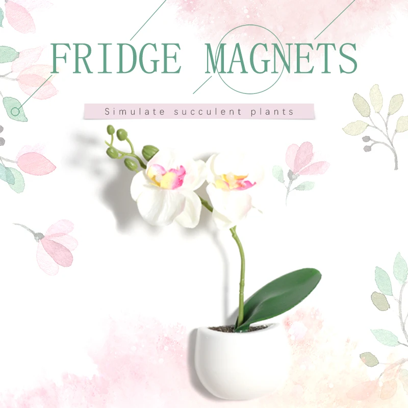 1 шт. Магнитный искусственный цветочный горшок 3D стикер на холодильник магниты на холодильник украшение на холодильник аксессуары для дома