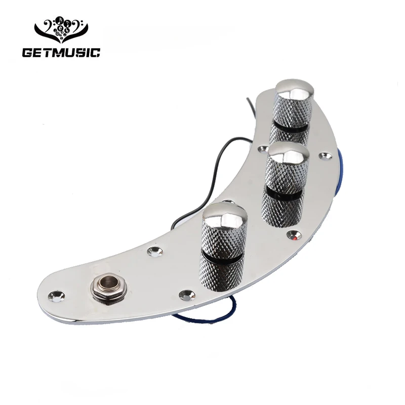

Chrome Pre Wired Loaded Switch Control Plate For Music Man Bass Guitar