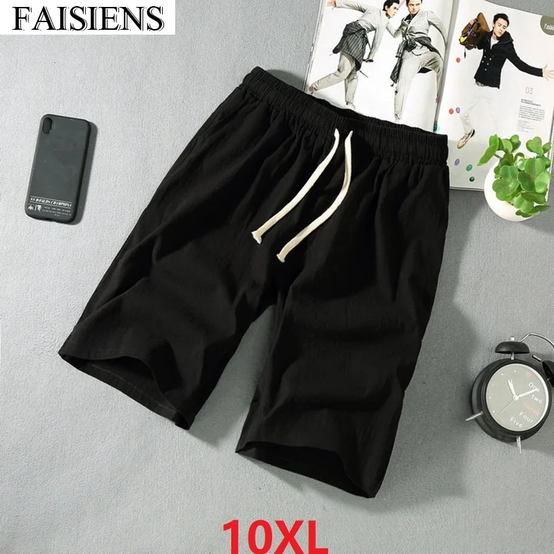 Высококачественные мужские винтажные шорты больших размеров 8XL 9XL 10XL летние хлопковые шорты в стиле кэжуал в китайском стиле свободные черные шорты 50 52 54