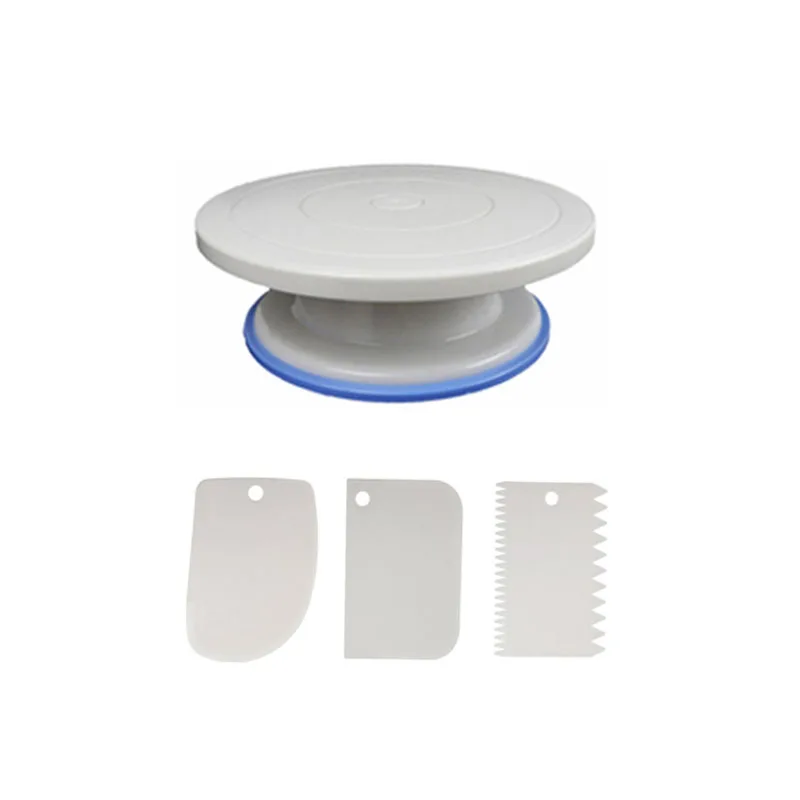 Turntable spatula2 6 шт. набор комплектов выпечки DIY противоскользящие круглые поворотные столы для тортов вращающиеся украшения поворотные настольные пластины Инструменты 10 дюймов пирожные с кремом горячие продажи - Цвет: Turntable spatula2