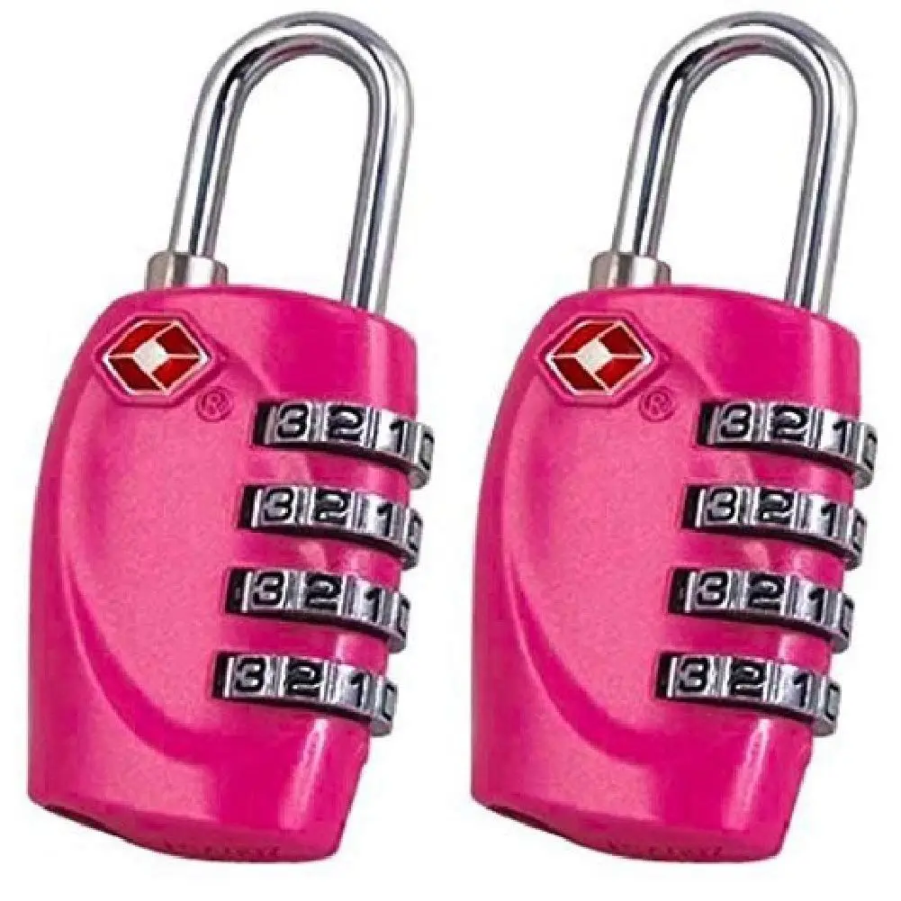 

DSHA 2 x TSA Security Padlock - 4-dial Combination Travel Suitcase Luggage Bag Code Lock