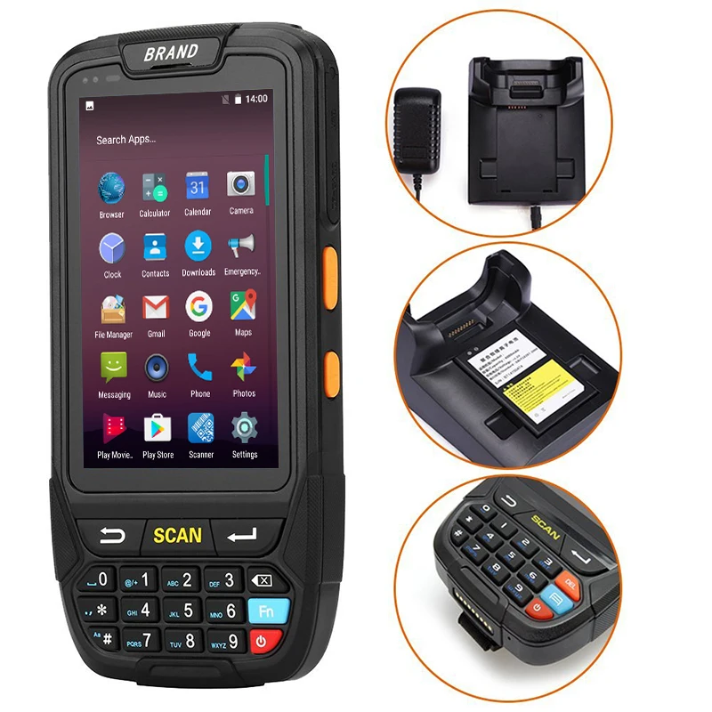 

1D 2D Laser Barcode Android barcode Scanner IP65 Waterproof Phone PDA Handheld Terminal Data Collector inventory Logistics PDA