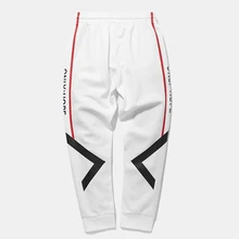 Мужские штаны-шаровары с цветным блоком в стиле пэчворк, Осенние повседневные штаны в стиле хип-хоп с эластичной резинкой на талии, модные мужские брюки, уличная одежда