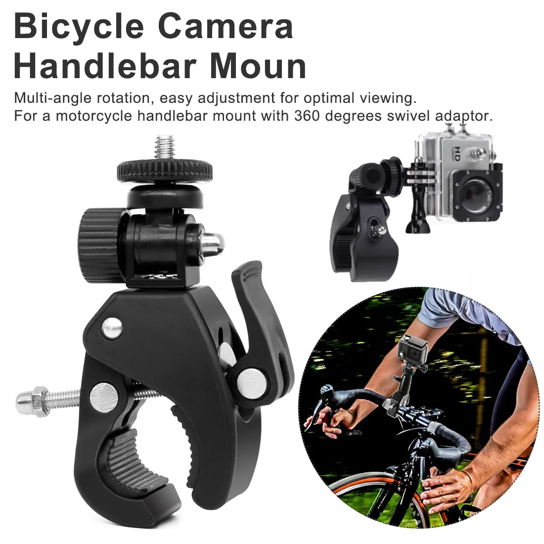 

Recorder holder Camera mount For Gopro Hero Series Handlebar Clamp Mount Bike Motorcycle for Gopro