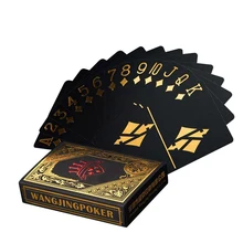 Waterproof Plastic Poker Black PVC Playing Cards Set Gold Silver Foil Poker Deck Game Card Party Classic Magic Tricks Tool Joker Waterproof Plastic Poker Black PVC Playing Cards Set Gold Silver Foil Poker Deck Game Card Party Classic Magic Tricks Tool Joker