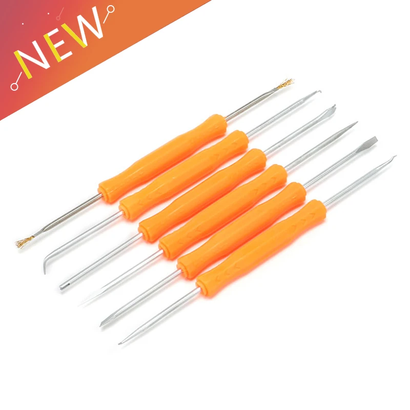 

6pcs Desoldering Aid Tool Kit Help Solder Auxiliary Tools Welding Work Electronic Heat Assist for Grinding PCB Cleaning Repair