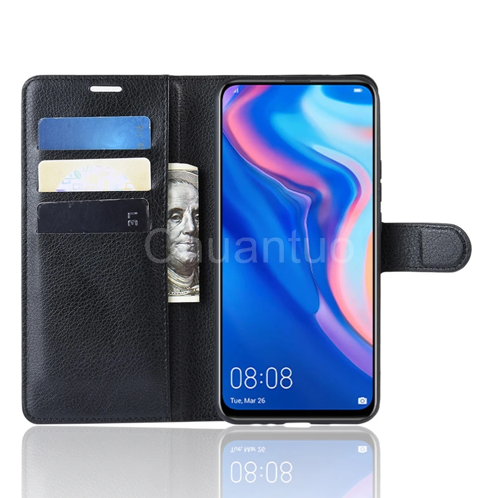 Чехол книжка из искусственной кожи для Huawei Y9 Prime 2019 чехол кошелек с откидной