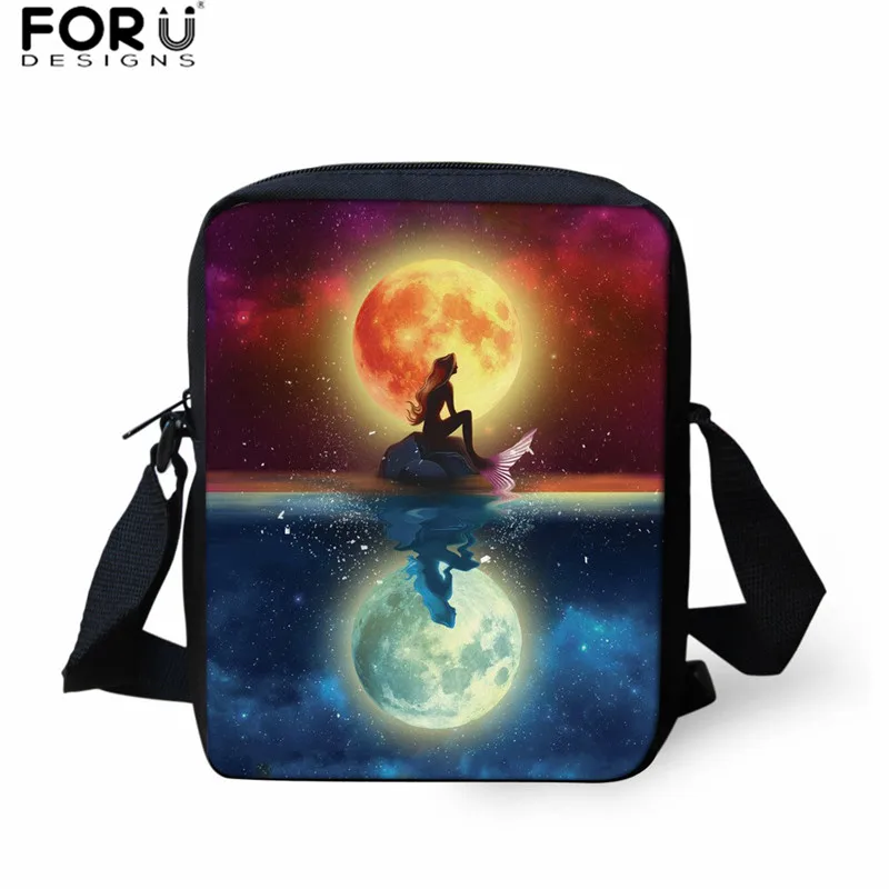 L5052E FORUDESIGNS/Модная школьная сумка с рисунком русалки для девочек-подростков; Уникальный Повседневный школьный рюкзак; Женская дорожная сумка через плечо; Mochila - Цвет: L5052E
