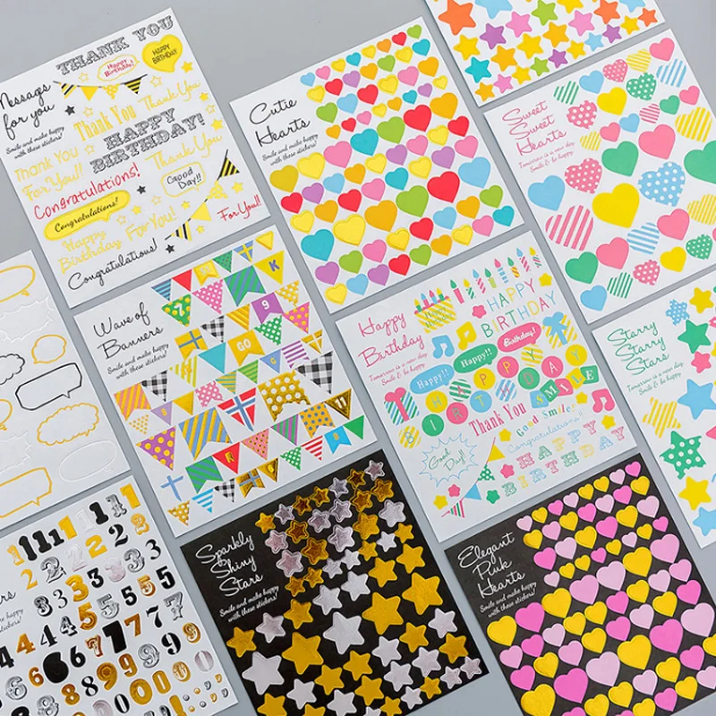 

Cute Creative geometry Stickers Kawaii Planner Diary Scrapbooking Sticker Stationery School Supplies