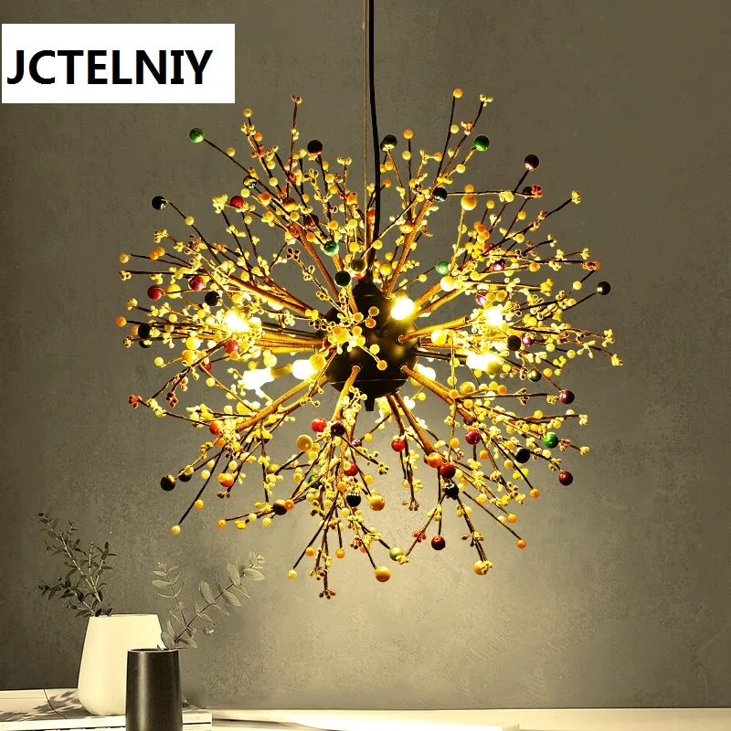 

Personalized round ball pendant light american dandelion fashion led decoration Dia80/60cm