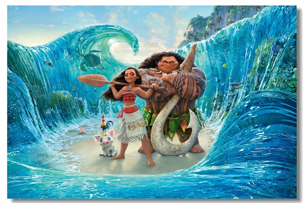 モアナとイイの壁の装飾 芸術的なポスター 壁紙 ウォールステッカー クリスマスギフト 寝室の装飾 0701 Wall Stickers Aliexpress