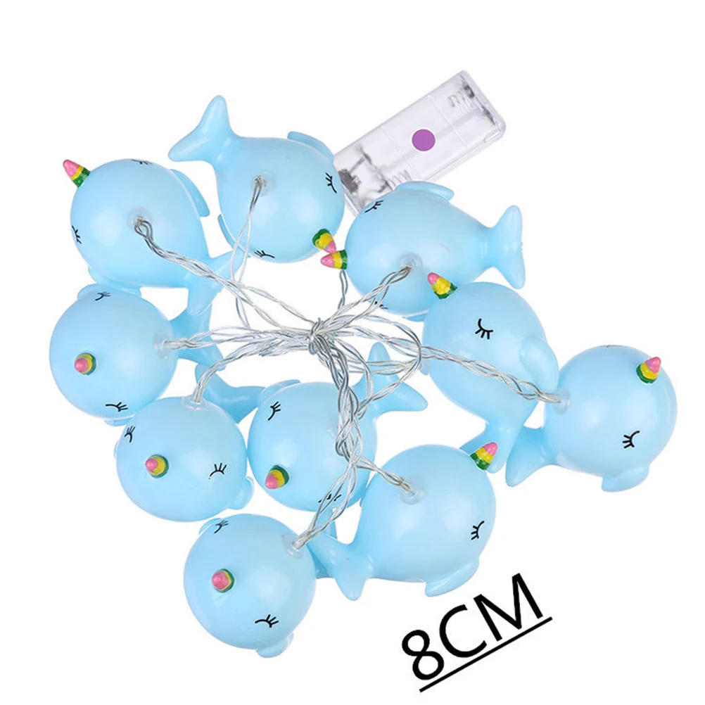 1,5 м светодиодный в форме Кита свет шнура Красочные Огни праздничного освещения на Рождество Свадьба День рождения фестиваль вечерние украшения