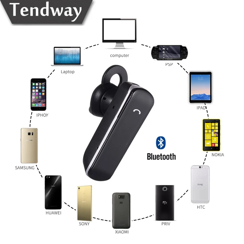 

Portable Business Bluetooth Wireless Earphone Cordless Hands Free Stereo Headphones with Microphone for Huawei iPhone Oneplus 5