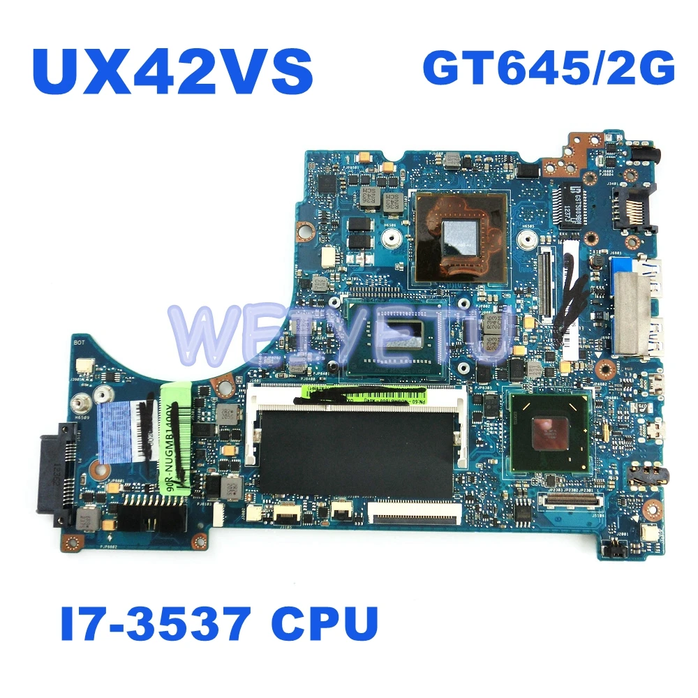 UX42VS I7-3537 Процессор материнской REV2.3/2,1 Для ASUS UX42VS UX42V ноутбука Материнская плата системная плата 100% тестирование Бесплатная доставка