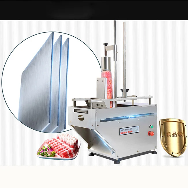 

Single Roll Commercial Frozen Meat Slicer Home Electric Fat Cattle Mutton Roll planer Automatic Cutting Sliced Meat Machine
