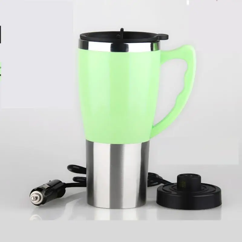 

Car Heating Cup Auto 12-24V Heating Cup Electric Kettle Cars Thermal Heater Cups Boiling Water Bottel Auto Accessories 450ML