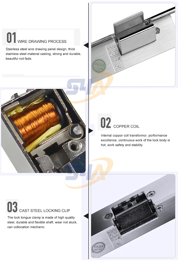 3Fail Safe Electric Strike is Suitable for Glass Door