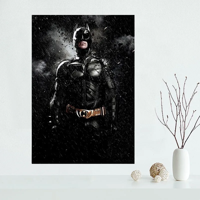 Горячая на заказ холст плакат Бэтмен холст живопись плакат высокого качества стены искусства постер из ткани ткань печати