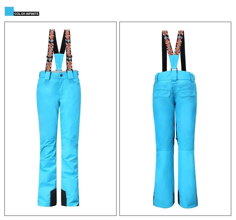 Gsou зимние горнолыжные брюки женские водонепроницаемые лыжные брюки дышащие термальные женские сноубордические брюки с однотонным узором 7 цветов XS-L