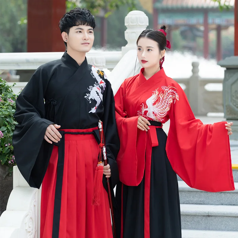 

Couple Wear Hanfu Set National Costume Ancient Chinese Cosplay Costume Ancient Hanfu Women Men Hanfu Clothes Lady Stage Dress