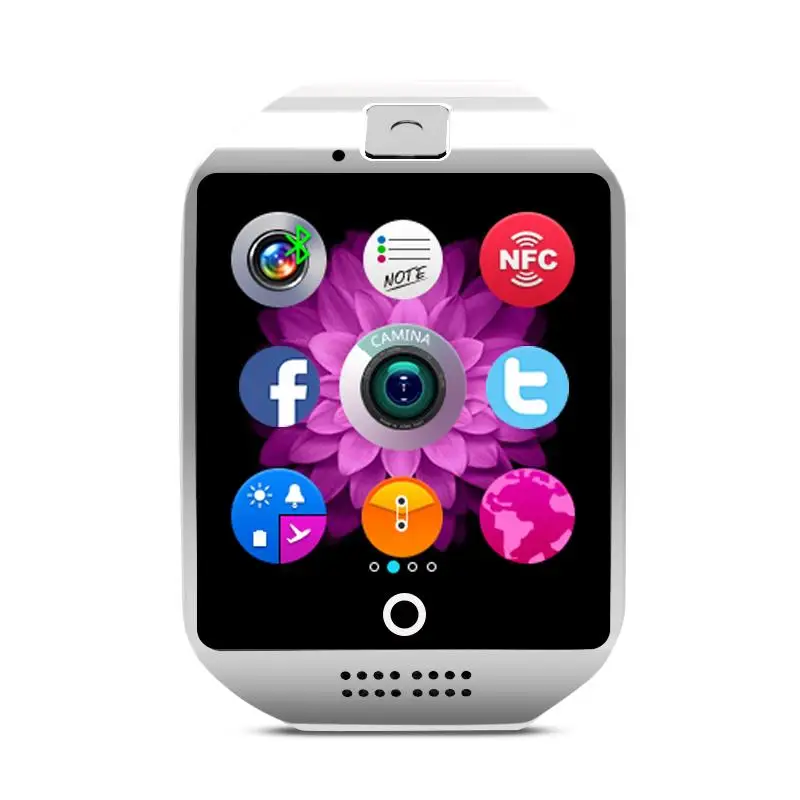 New Q18 Passometer Smart watch with Touch Screen camera TF card Bluetooth font b smartwatch b