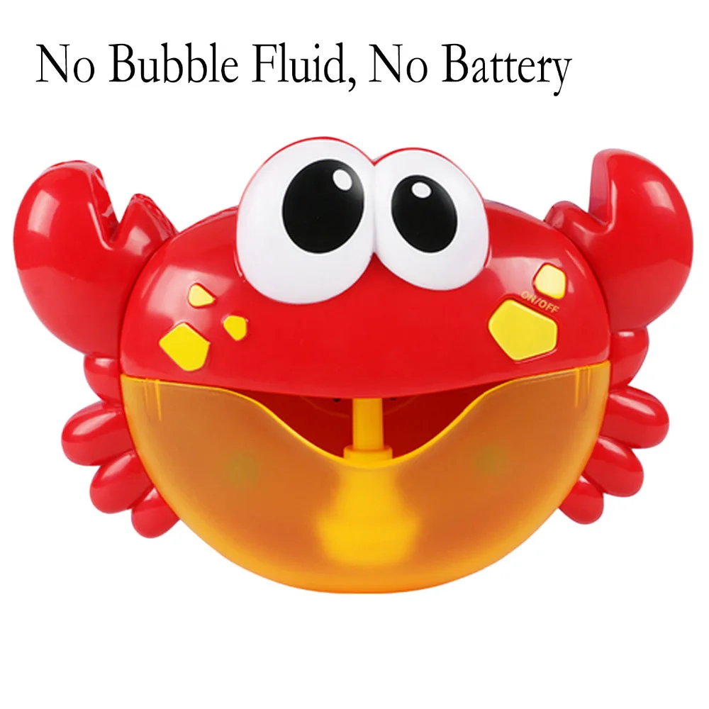 Cute Funny Crab Shape Music Bubble Maker Machine Blower Toy with 12 Songs for Children Kids Baby Showers Swimming Pool Bathtub