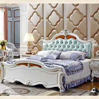 

Hot selling China top antique style solid wood carving bedroom set