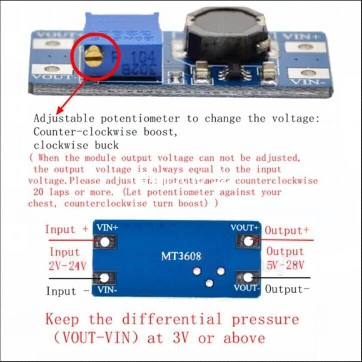 MT3608 DC-DC регулируемый Повышающий Модуль 2A повышение пластина Step Up Модуль с MICRO USB 2 V-24 V 5V 9V 12V 28V для Arduino