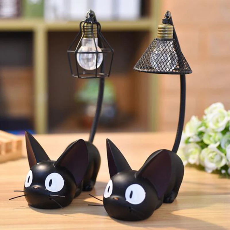  LED Night Lamp Creative Resin Cat Animal Night Lamp Ornaments Home Decoration Kitty Table Lamp Chil - 4000015301176