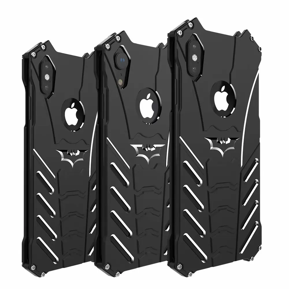 

Aluminum Armor Batman Case For iPhone Xs Max XR X 8 7 6 6S Plus SE 5 5S 5C Case Cover Iron Man Phone Protective Shell Skin Bag