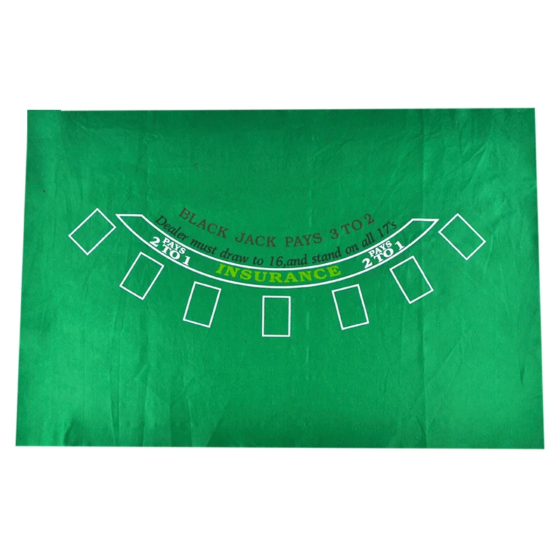 New Hot Texas Hold'em 90*60 cm Blackjack Rotary Baccarat Poker Set Fichas Poker Blackjack 21 Table Cloth Fietro Felt Board Cloth