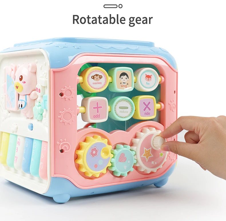 Cubo de Atividades Educativo para Bebês de 0-12-24 Musicais Brinquedo Meses Iluminação Sonora 10 Cheap Instrumento musical de brinquedo