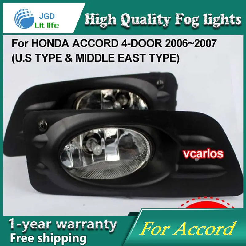 

2PCS/Pair Halogen Fog Light For Honda Accord 4DRS 2006-2007 High Power Halogen Fog Lamp Auto DRL Lighting Led Headlamp