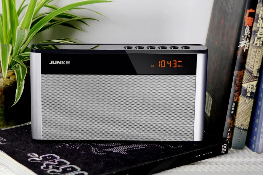 JUNKE HiFi стерео Bluetooth динамик Портативный беспроводной супер бас двойной динамик s с микрофоном TF FM радио USB звуковой ящик светодиодный дисплей
