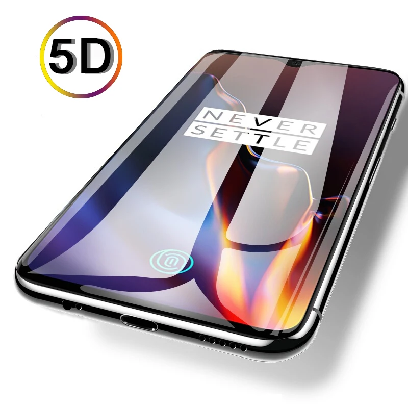 5D закаленное стекло для One Plus Oneplus 6 t 5 полное покрытие Защитная стеклянная пленка