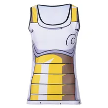 Летние женские топы Saiyan Goku Dragon Ball narutoбез рукавов с 3D принтом фитнес топ на бретелях Женский Свободный жилет
