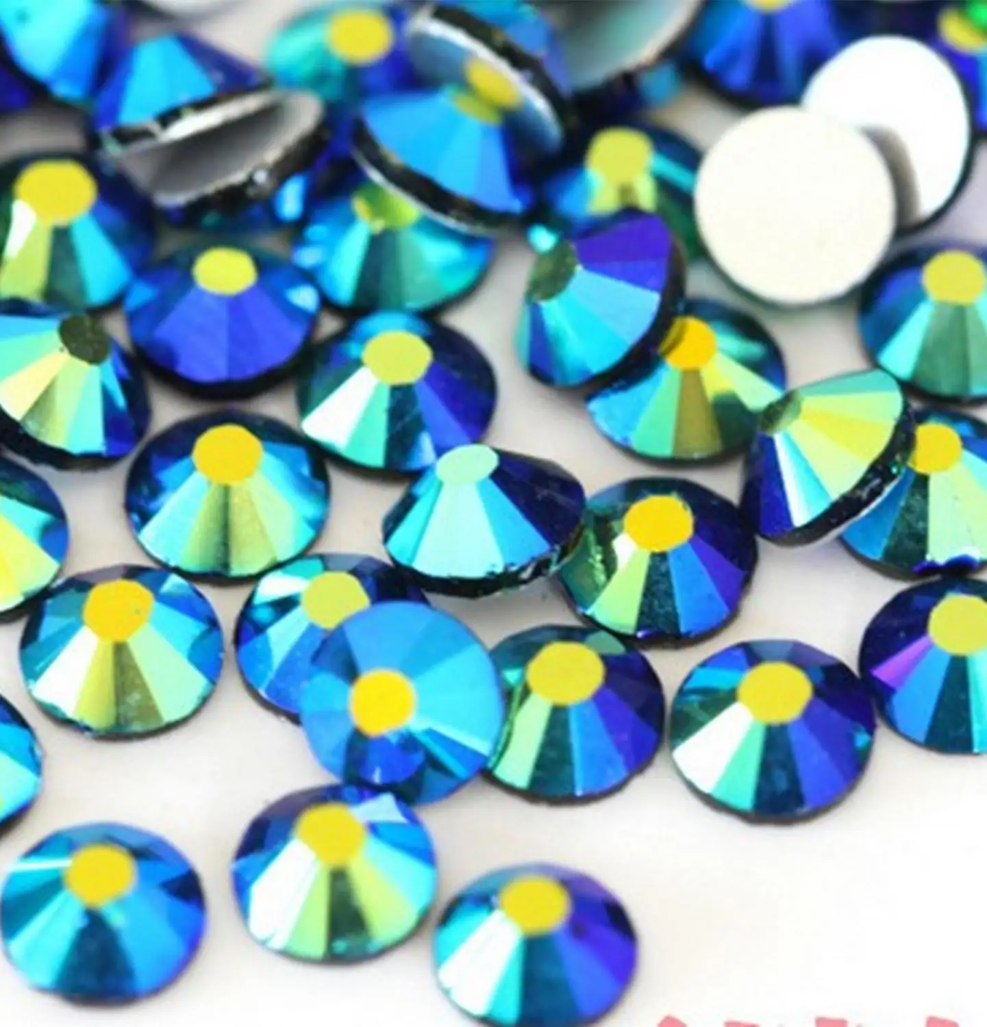 

BLACK AB Rhinestones DIY Nail Rhinestones Glass Strass Nail Art Stone Flatback Strass Non Hotfix Rhinestones