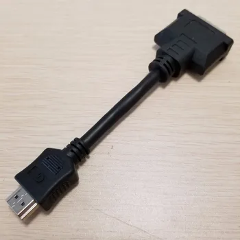 

10pcs/lot HDMI to DVI 24Pin + 5Pin Adapter Extension Data Cable Male to Female 15cm Black