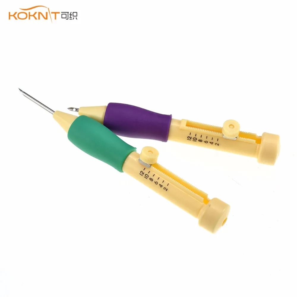 

KOKNIT Brand New DIY Crafts Magic Embroidery Pen Set DIY 1.3mm 1.6mm 2.2mm Punch Needle Sewing Accessories