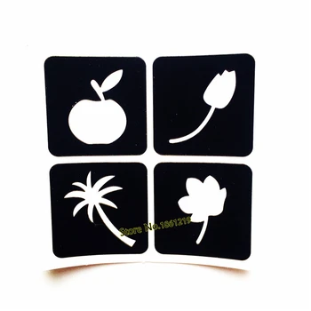 

Fruit Apple Leaf Tree Design Fake henna Tattoo Stencils Women Body Legs Hands Art Tattoo Template Paste For Aribrush Paint
