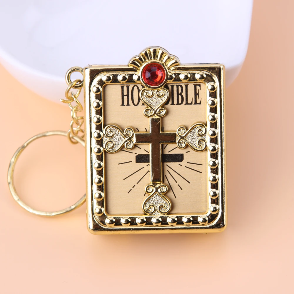Buy English Spanish Mini HOLY Bible Keychain Religious Christian Jesus Cross