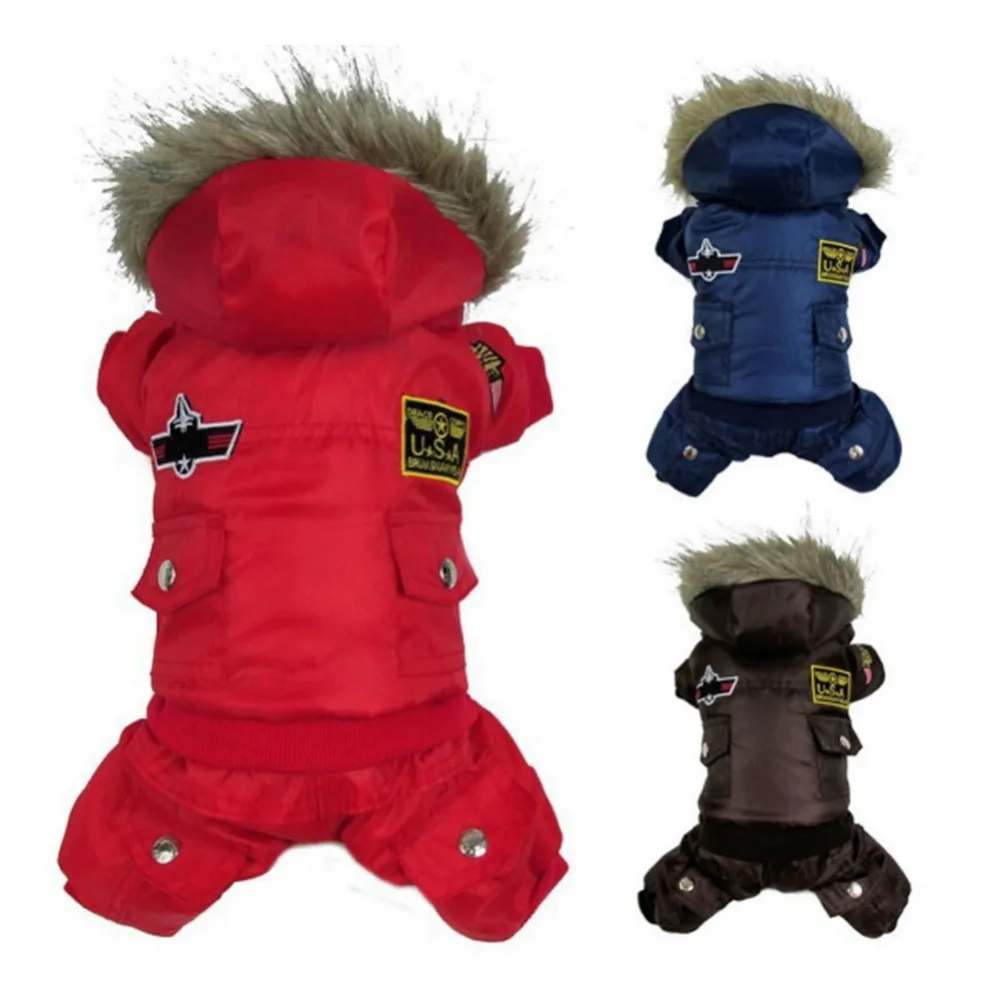 2017 Newest Air Force Uniform Style Coat Fashion Pet Clother For Large Dogs Puppy Waterproof