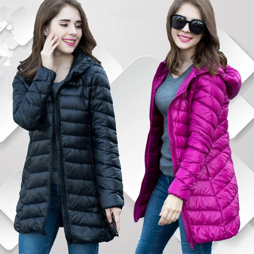 womens black down parka