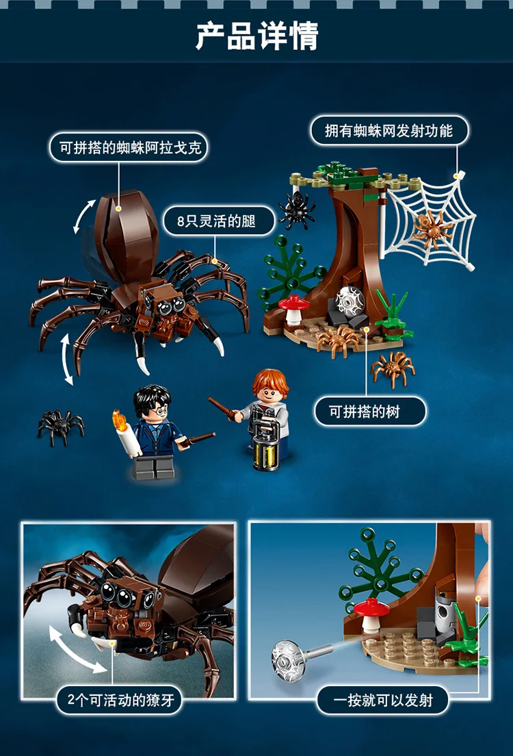 LEGO Harry Potter and The Chamber of Secrets Aragog's Lair 75950 Building Kit (8)