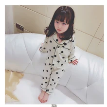 Новинка года; сезон весна; спальный костюм в горошек для девочек; два цвета