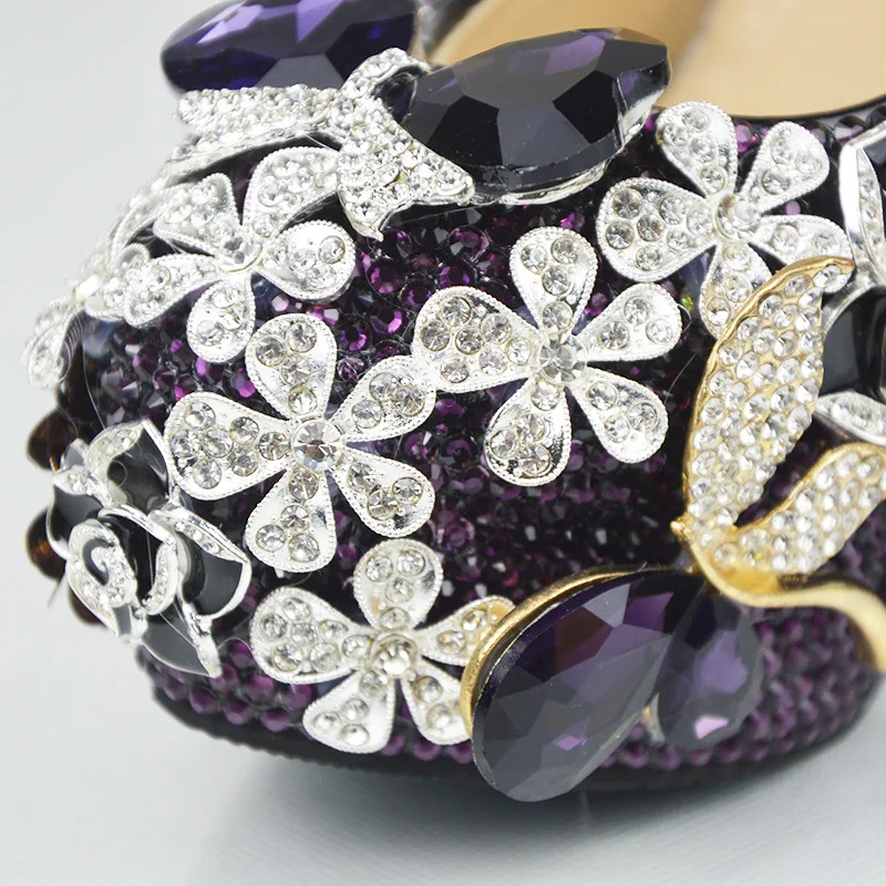 Sposa Tacchi Viola Delle Fiori Data Da Lusso Di Alta Nozze Scarpe Donna Donne Phoenix Notte A0qf86w